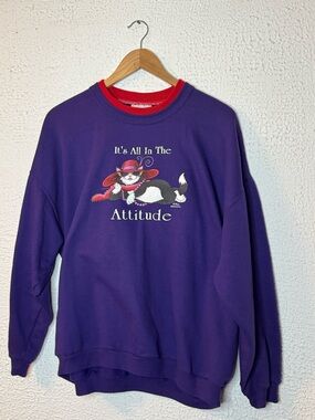 Vintage Morning Sun Sweatshirt Cat Decal